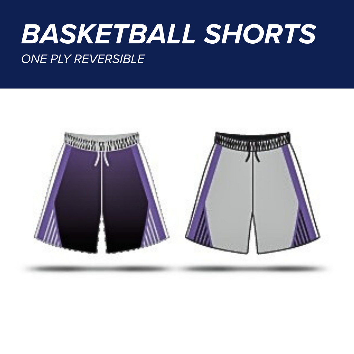 One Ply Reversible Basketball Shorts - Your Design