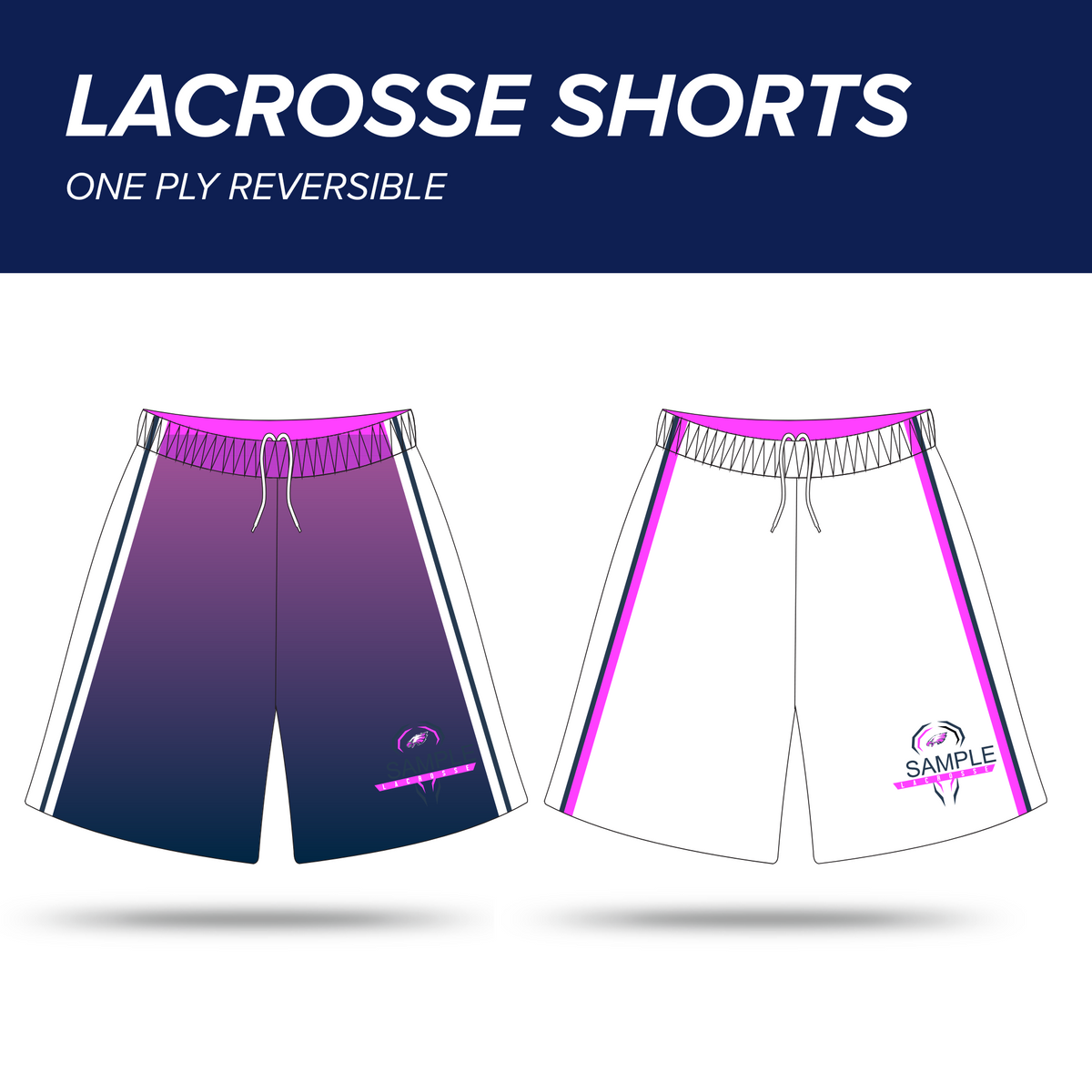 One Ply Reversible Lacrosse Shorts - Your Design