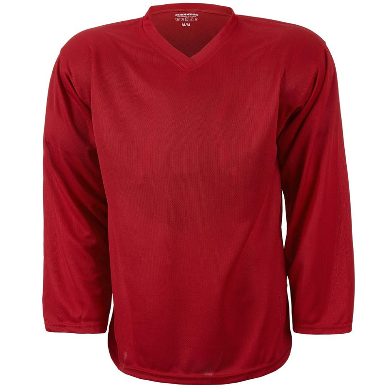 Sherwood SW100 Solid Color Practice Hockey Jerseys - Red
