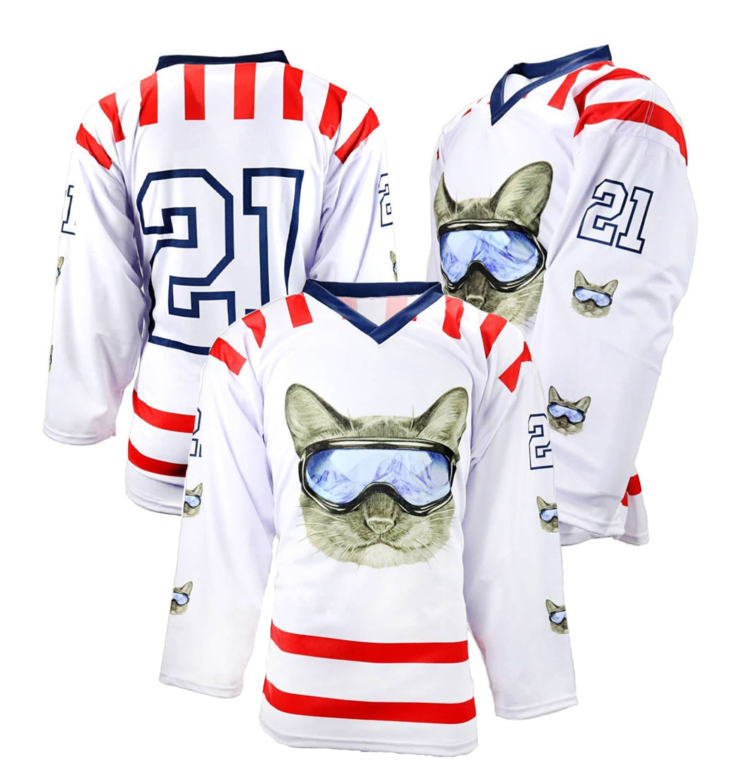 Source Sublimation ice hockey jersey with sponsors logo on m.
