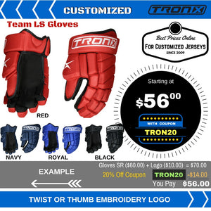 TronX Team LS Senior Hockey Gloves