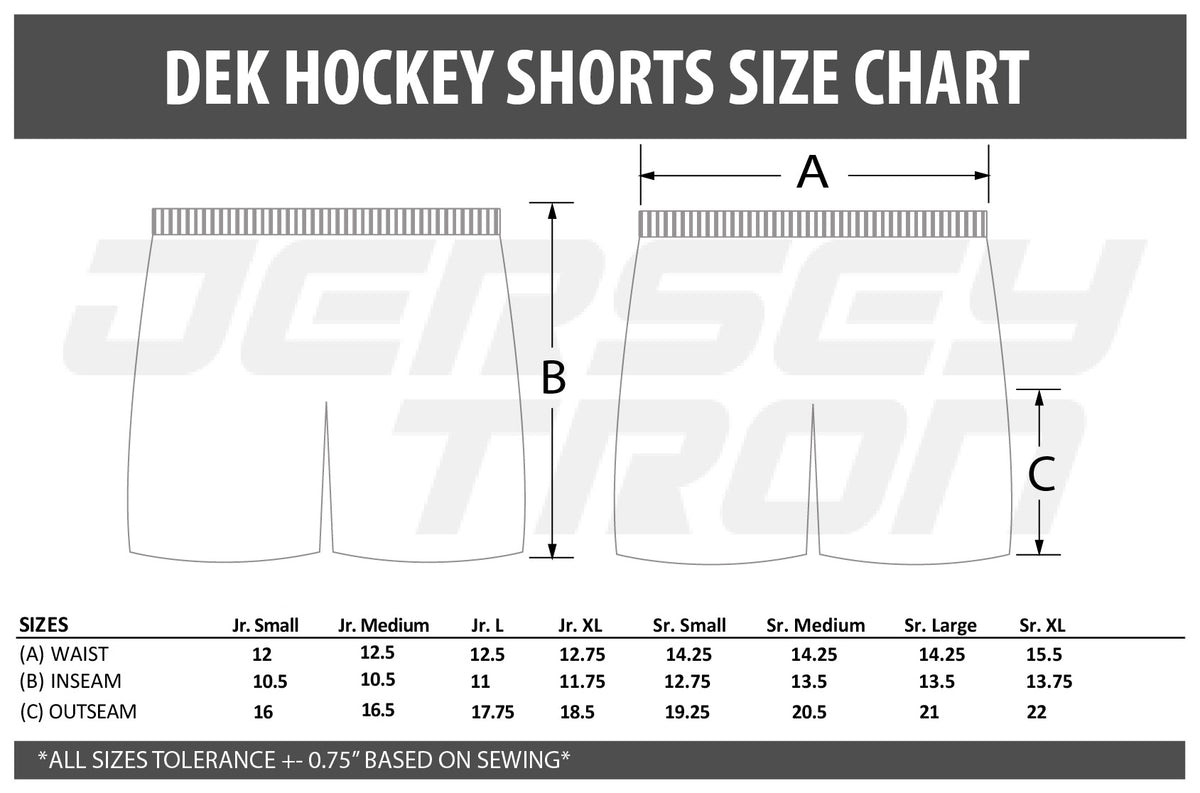 SUBLIMATED DEK HOCKEY SHORTS - YOUR DESIGN