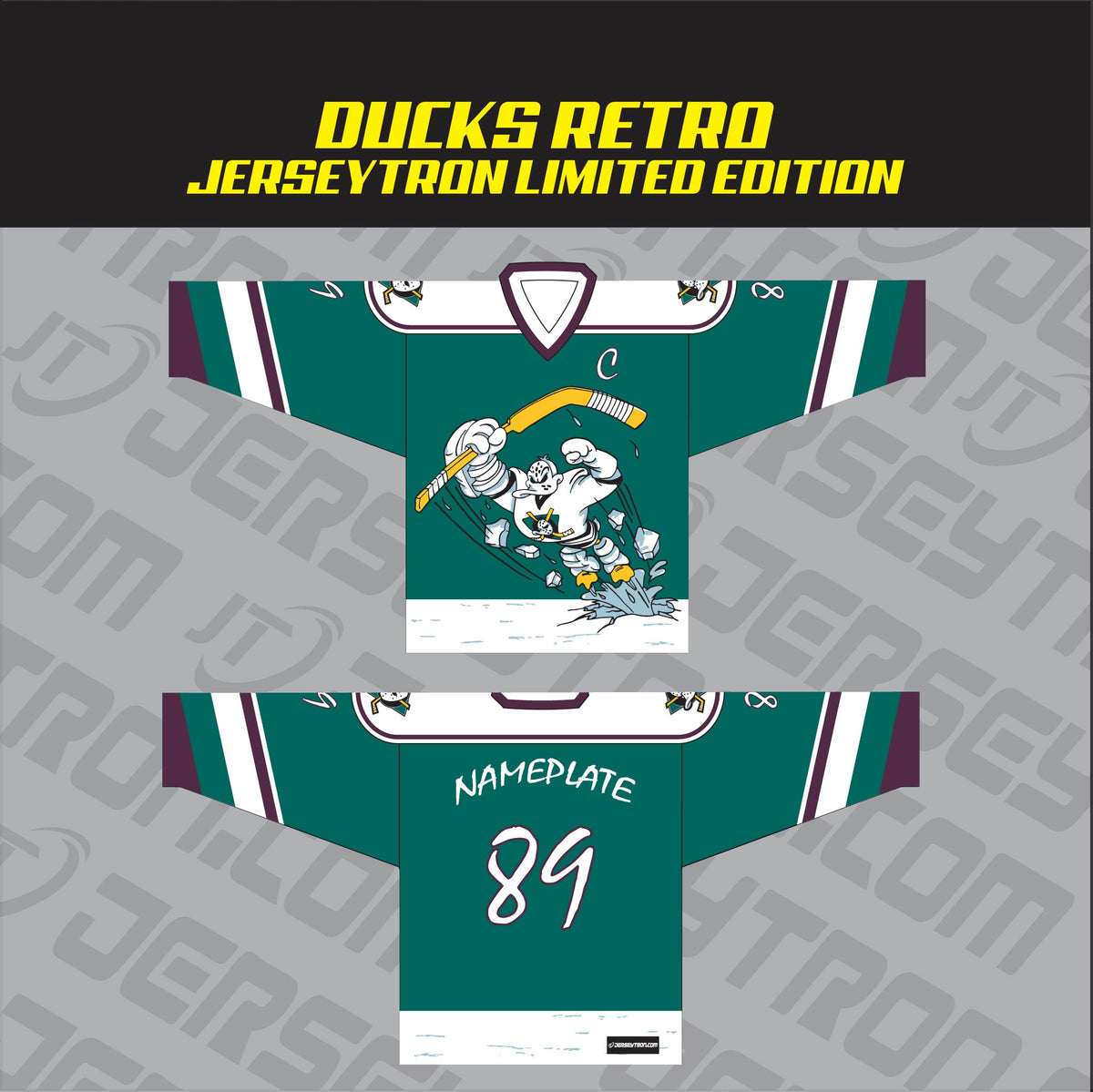 Retro Anaheim Ducks Sublimated Jerseys