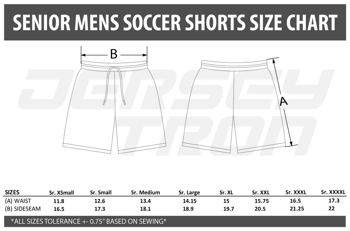 SUBLIMATED SOCCER SHORTS (MENS) - YOUR DESIGN