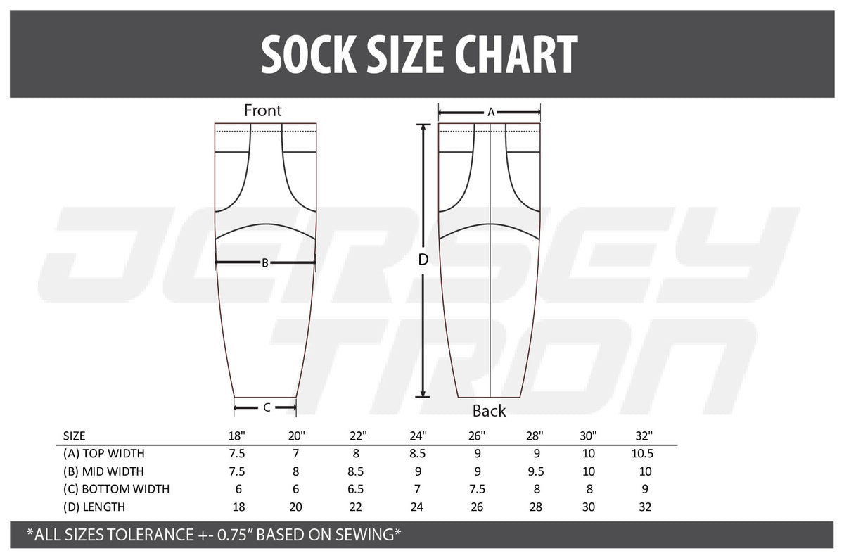 Sublimated Pro Model Hockey Socks-  Your Design