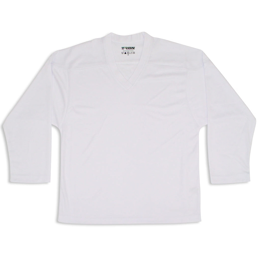 TronX DJ80 Practice Hockey Jersey (White) - JerseyTron