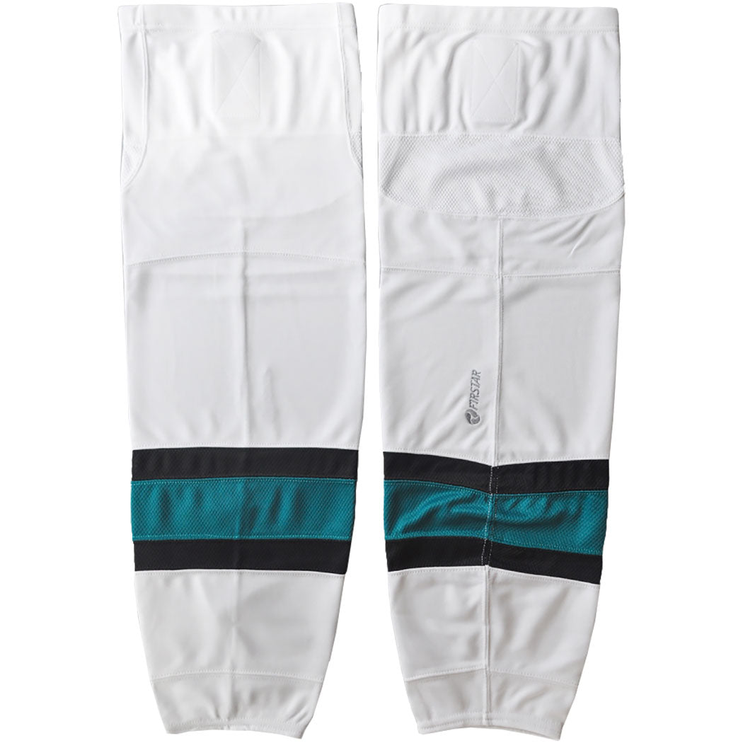 Officially Licensed NHL San Jose Sharks Zubaz Fever Socks, Size Large/XL | for Bare Feet