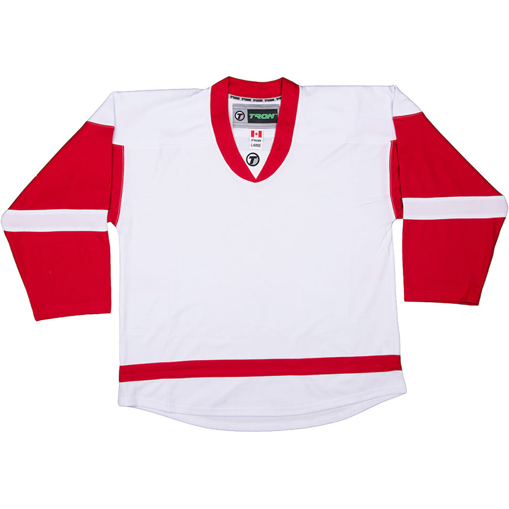 Red Blue and White Stripe Sublimated Custom Hockey Jerseys | YoungSpeeds